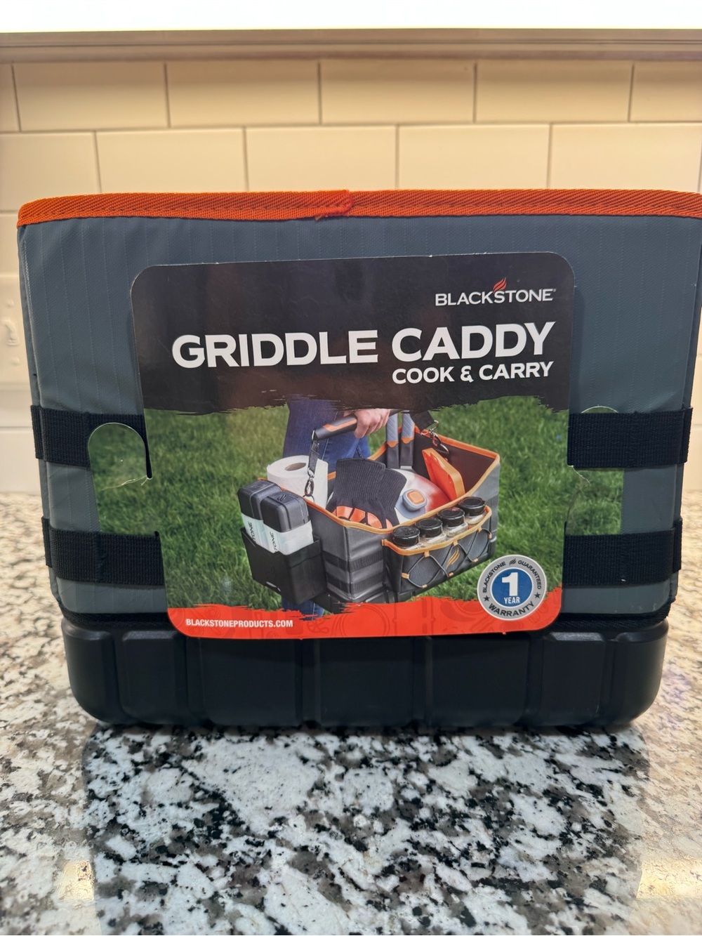 Blackstone Gray and Orange Griddle Caddy Cook & Carry